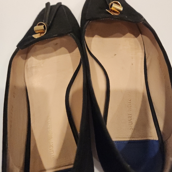 Stuart Weitzman Women's Black Suede Slipknot Signature Flats Size 6.5m - Picture 9 of 9